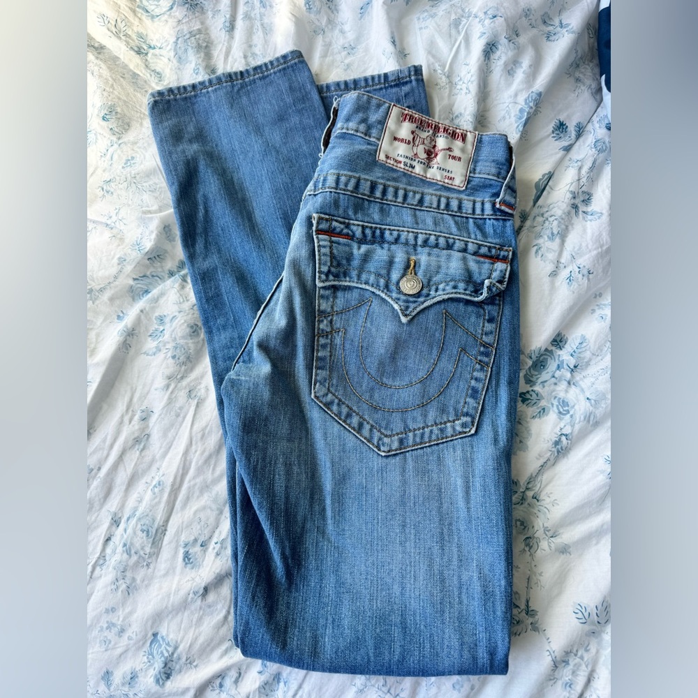 True Religion Women's Sky Blue Jeans